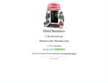 Tablet Screenshot of hotelbernieres.com